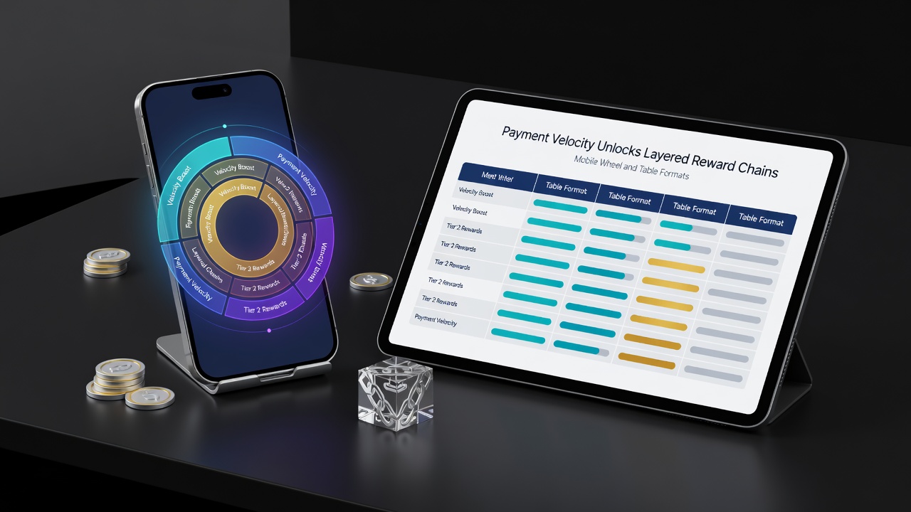 Layered reward chains visualized in mobile table game interfaces with payment flow indicators