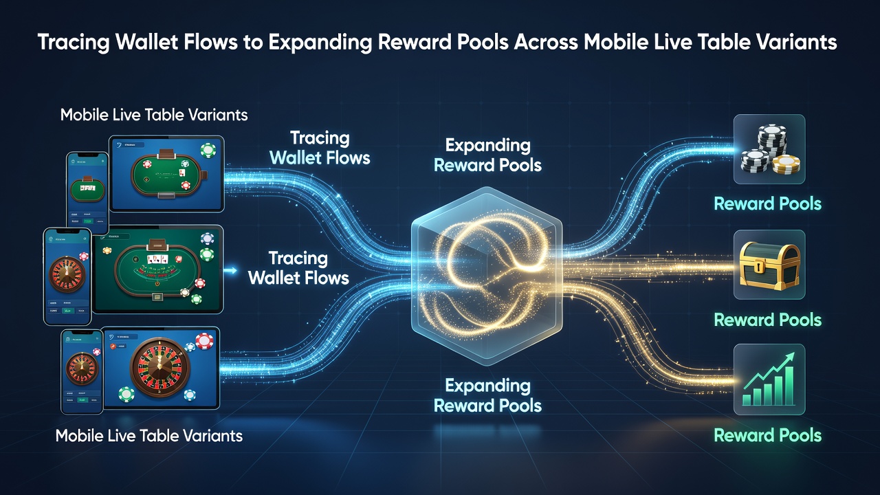 Darstellung von Wallet-Transaktionen in mobilen Live-Tischspielen mit Fokus auf Belohnungspools