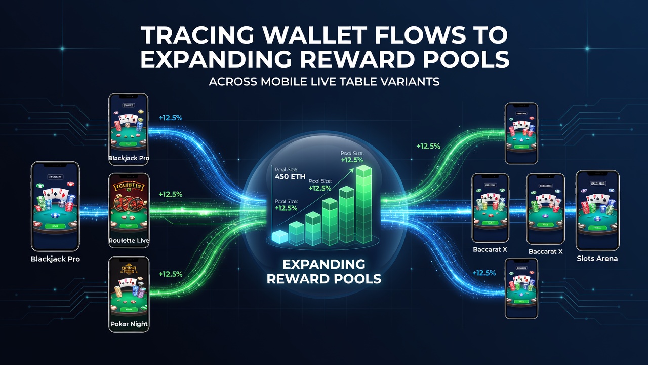 Visualisierung von Belohnungspool-Expansion durch Wallet-Ströme in mobilen Live-Spielen